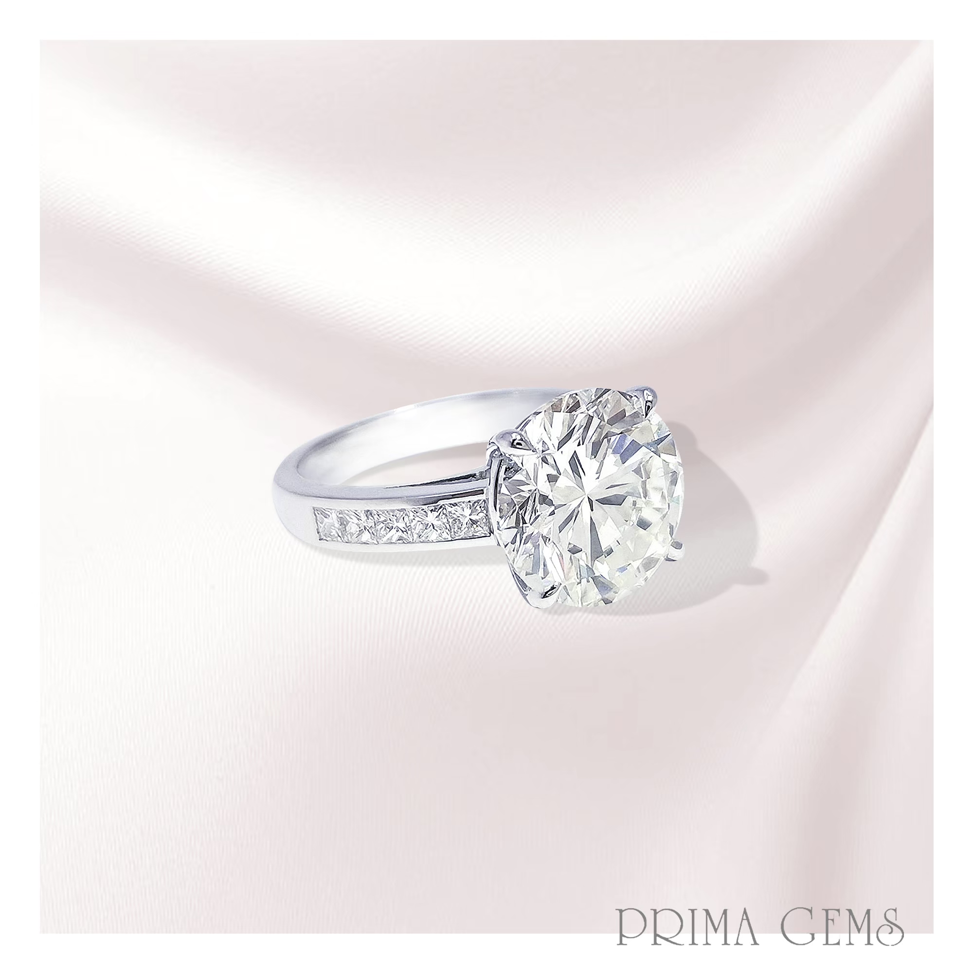 Sparkling Round Diamond Ring – Prima Gems