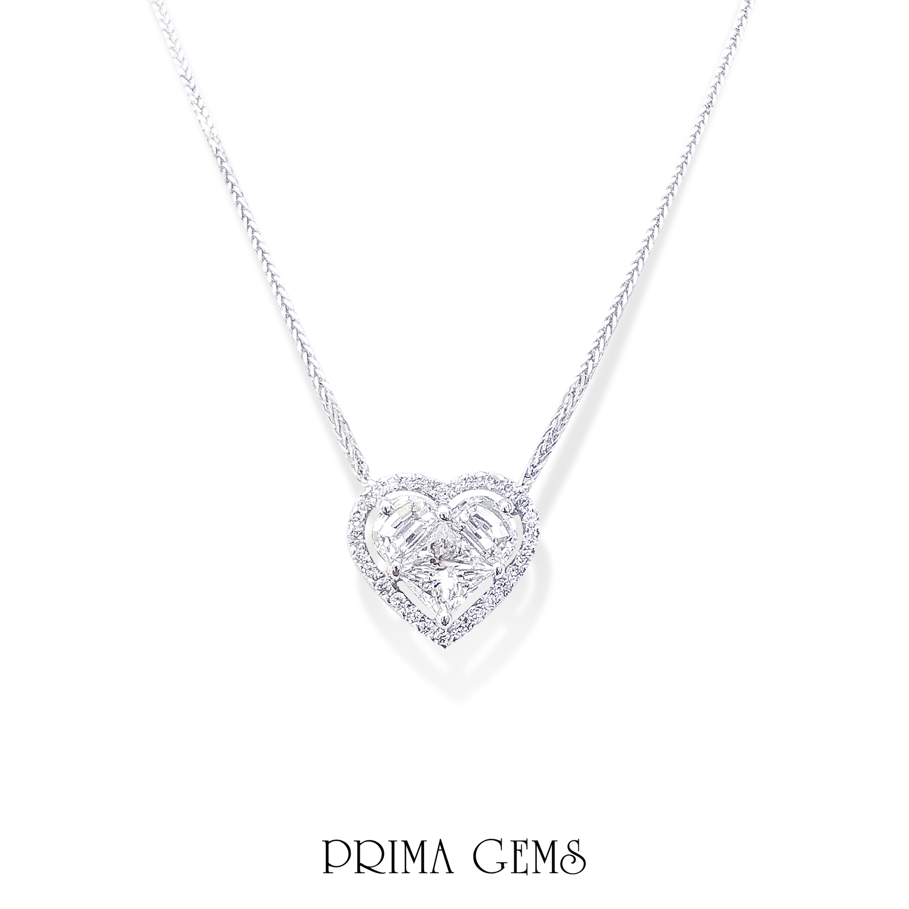 The Illusion Heart Shape Pendant Diamond – Prima Gems